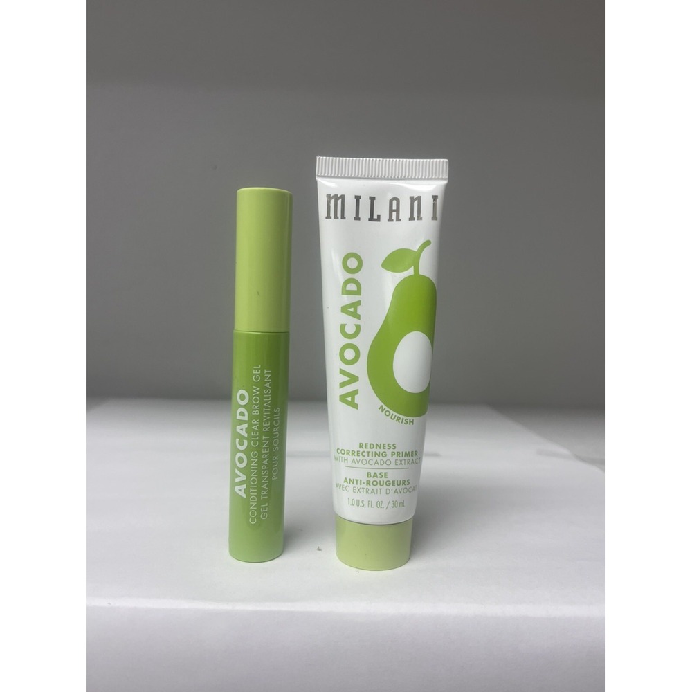 SET OF 2 Pieces MILANI-AVOCADO Clear Brow Gel & Redness Correcting Primer 🥑🥑